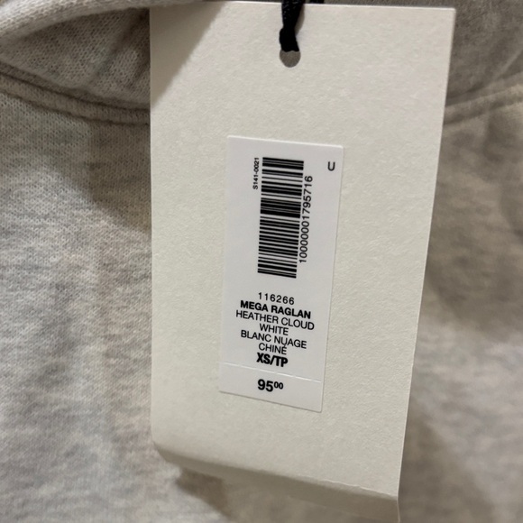 NWT Aritzia Cozy Sweatfleece Mega Raglan Hoodie - Picture 5 of 7